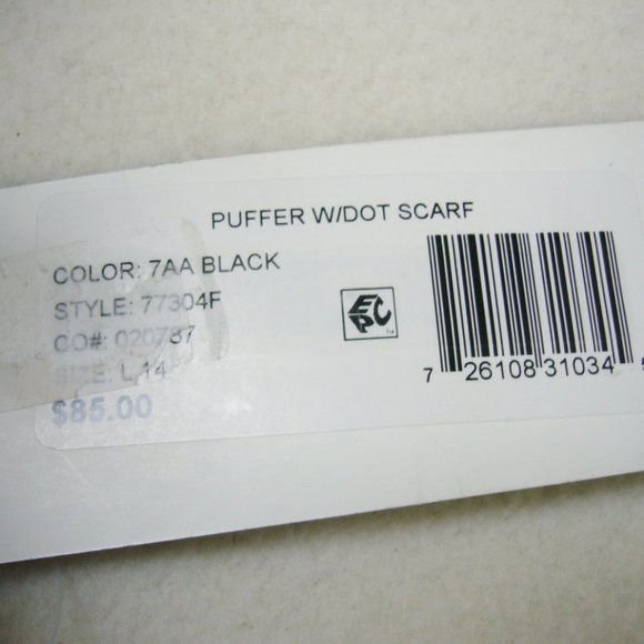 Rothschild R88 Girls Hooded Puffer Jacket w/ Scarf - Picture 6 of 7